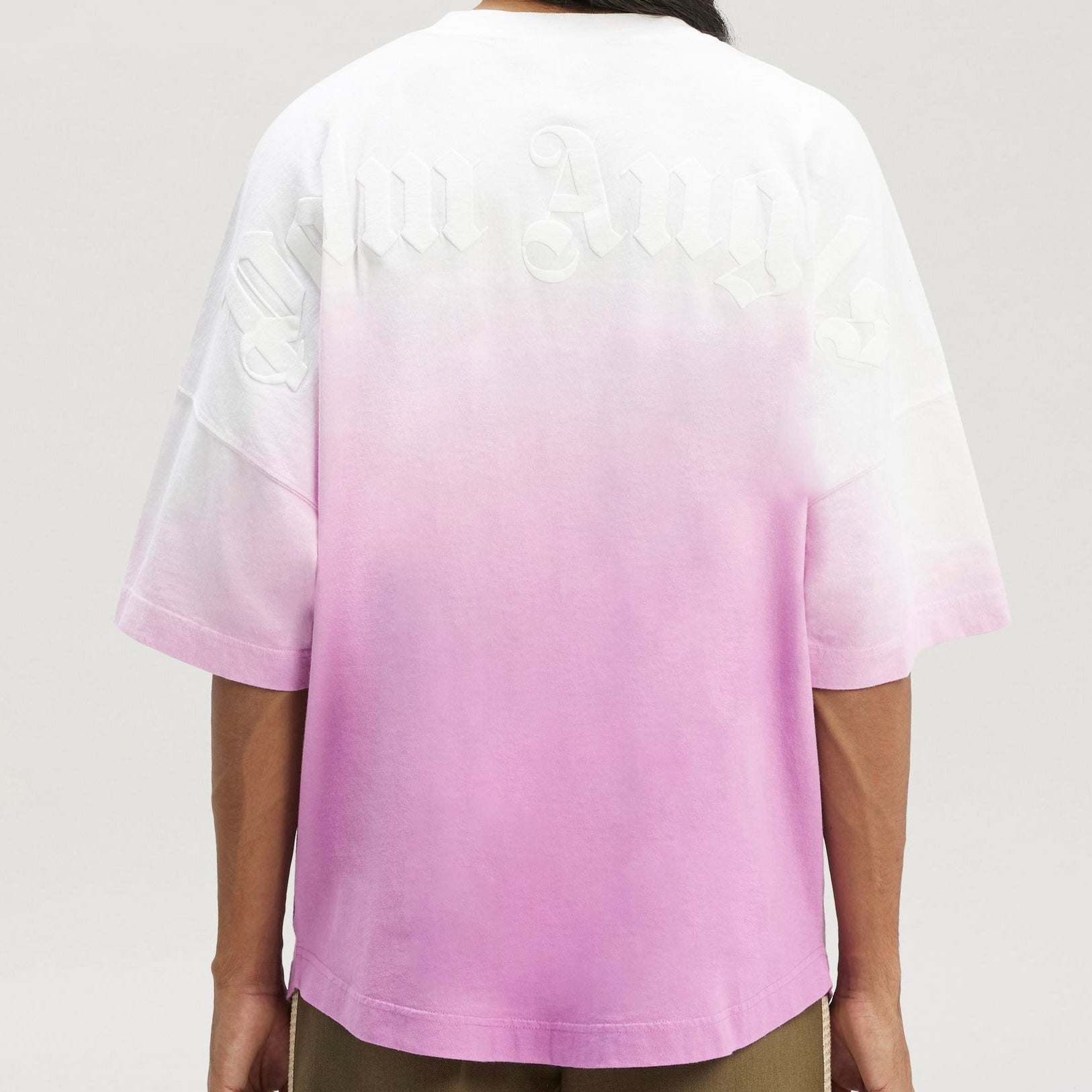 Palm Angels Classic Logo Tee with Gradient Mock Neck