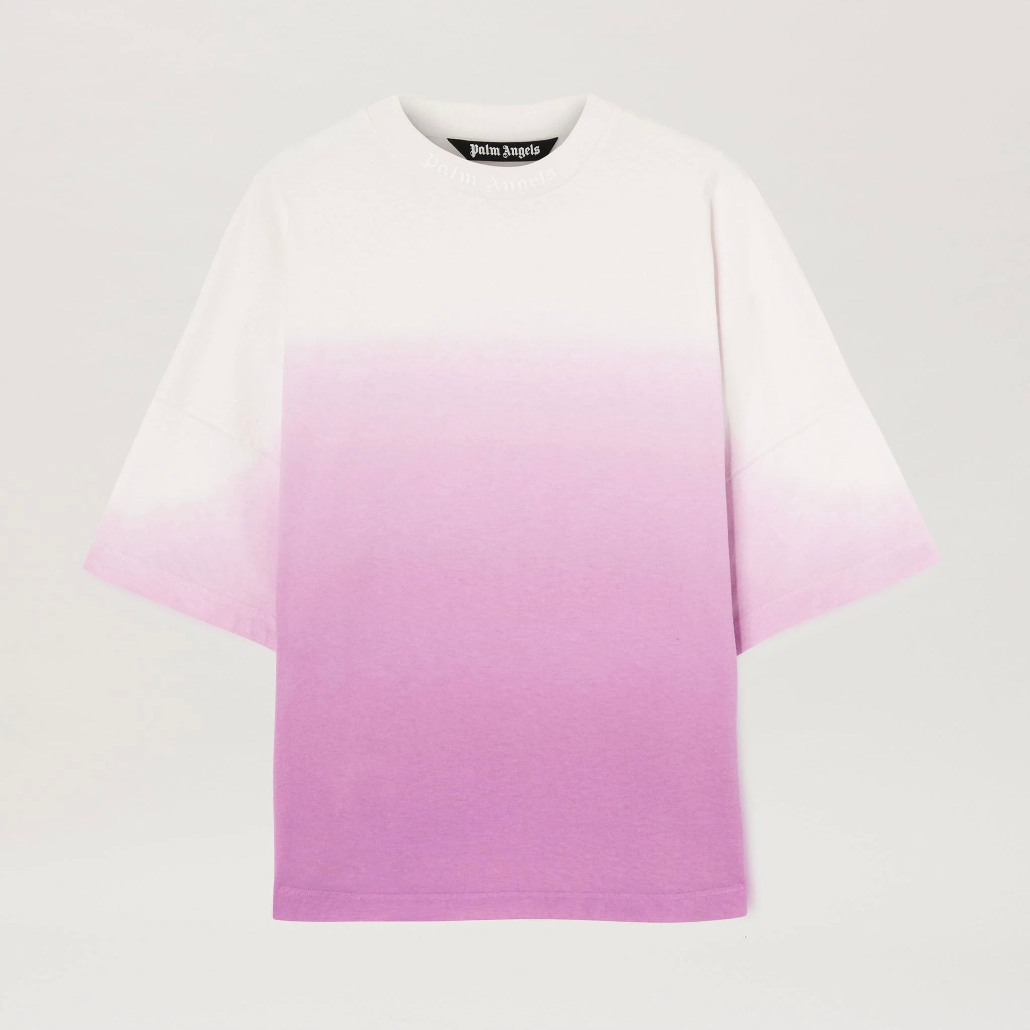 Palm Angels Classic Logo Tee with Gradient Mock Neck