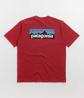 Patagonia P-6 Logo Responsibili-Tee T-Shirt - Touring Red - Buy Now