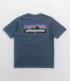 Patagonia Responsibili-Tee P-6 Logo T-Shirt Utility Blue