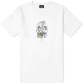 Paul Smith Large Skull T-Shirt White and Blue