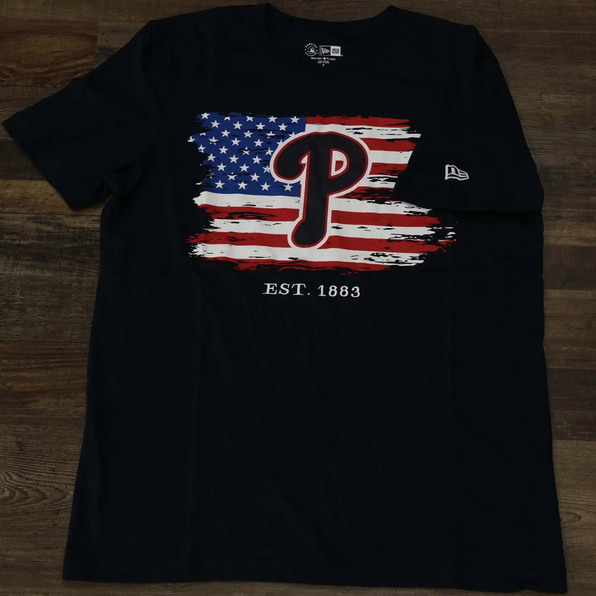 Philadelphia Phillies 4th of July Stars and Stripes T-Shirt by New Era Navy