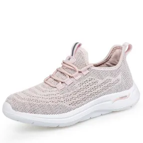 Pink flyknit print casual shoe sneaker