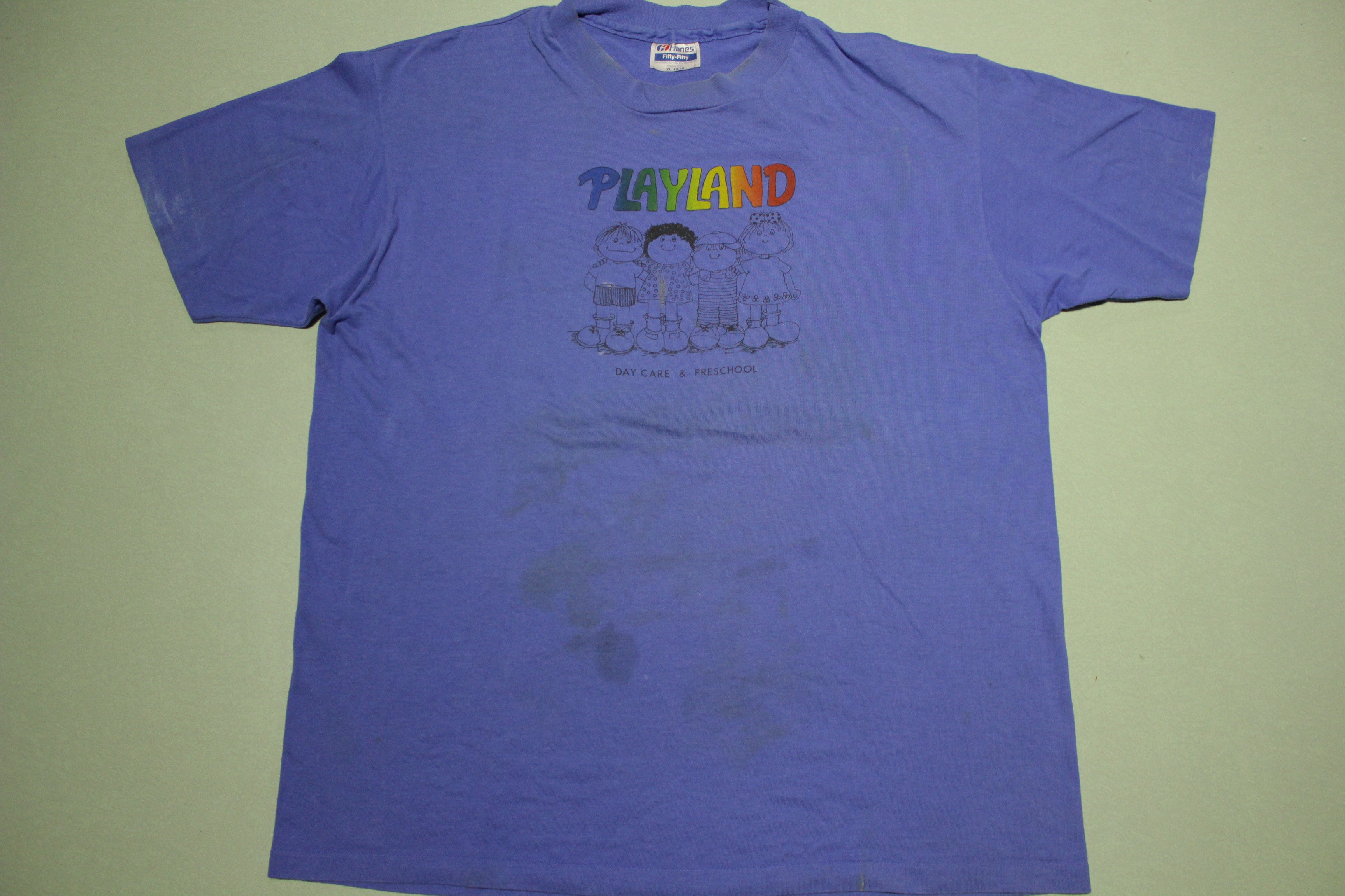 Playland Kids Preschool Daycare 80s Vintage Hanes Tee - USA