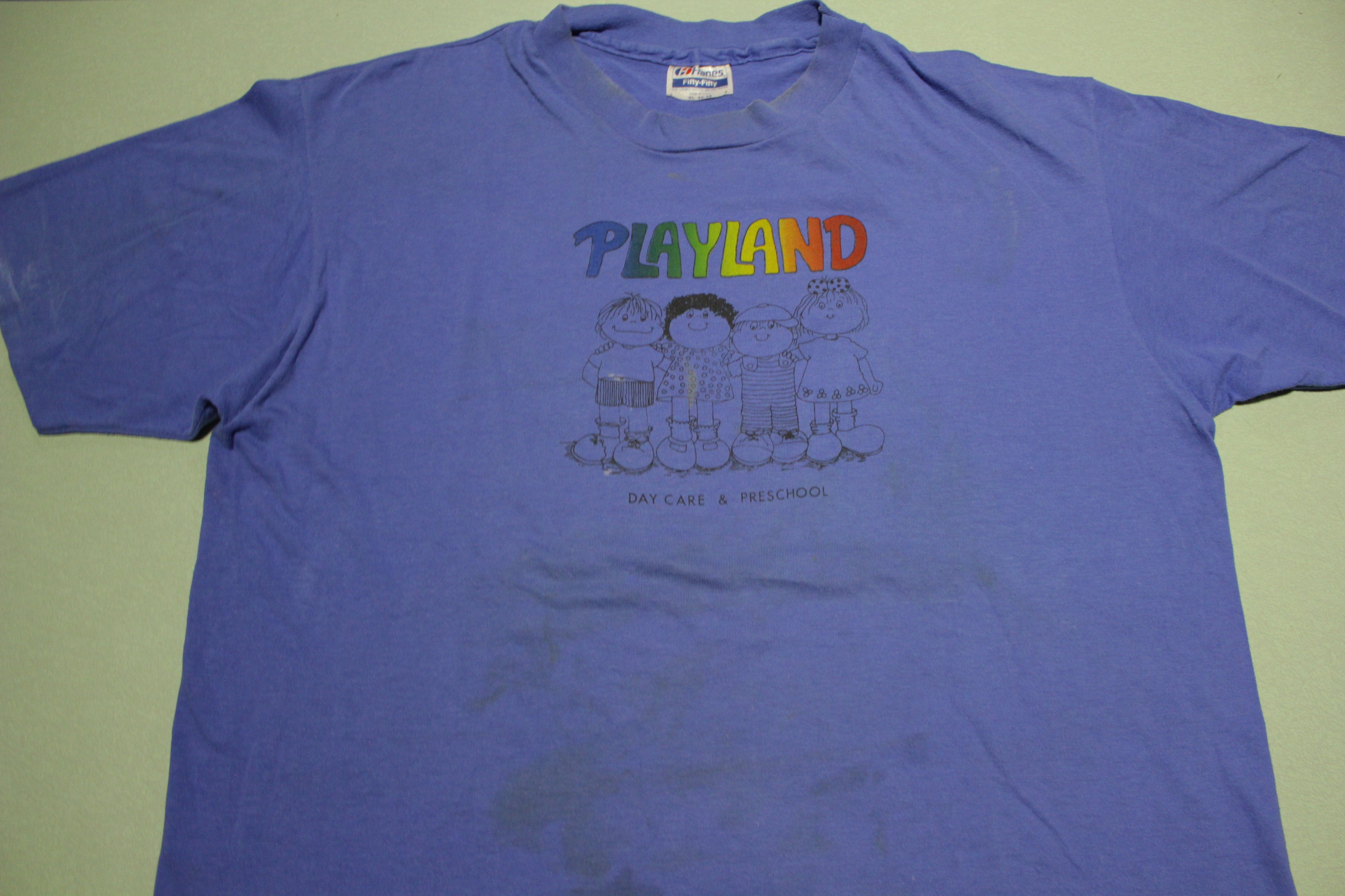 Playland Kids Preschool Daycare 80s Vintage Hanes Tee - USA