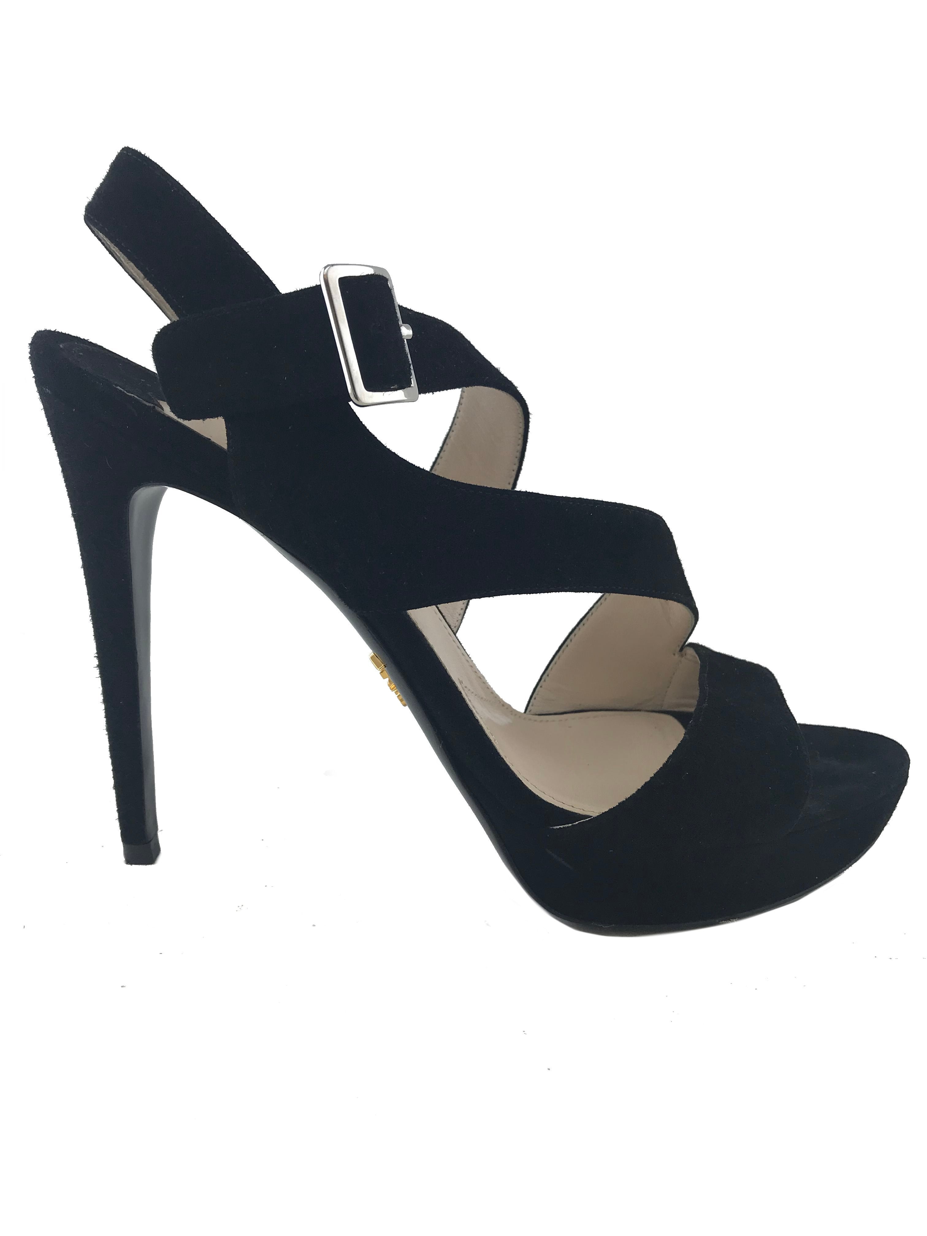 Prada Suede Platform Sandals | Size 7.5