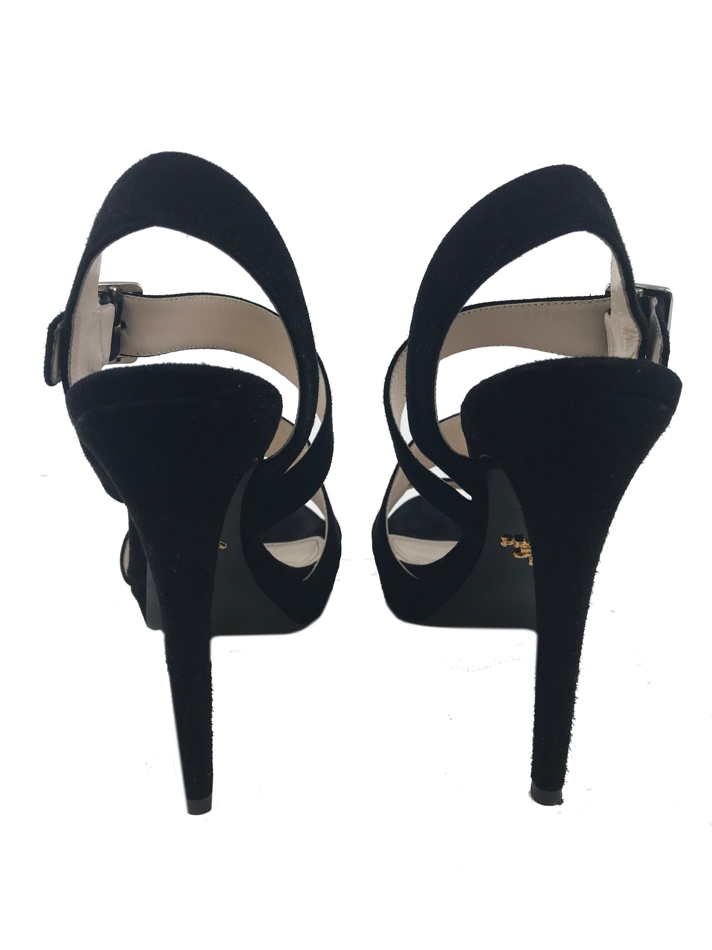 Prada Suede Platform Sandals | Size 7.5