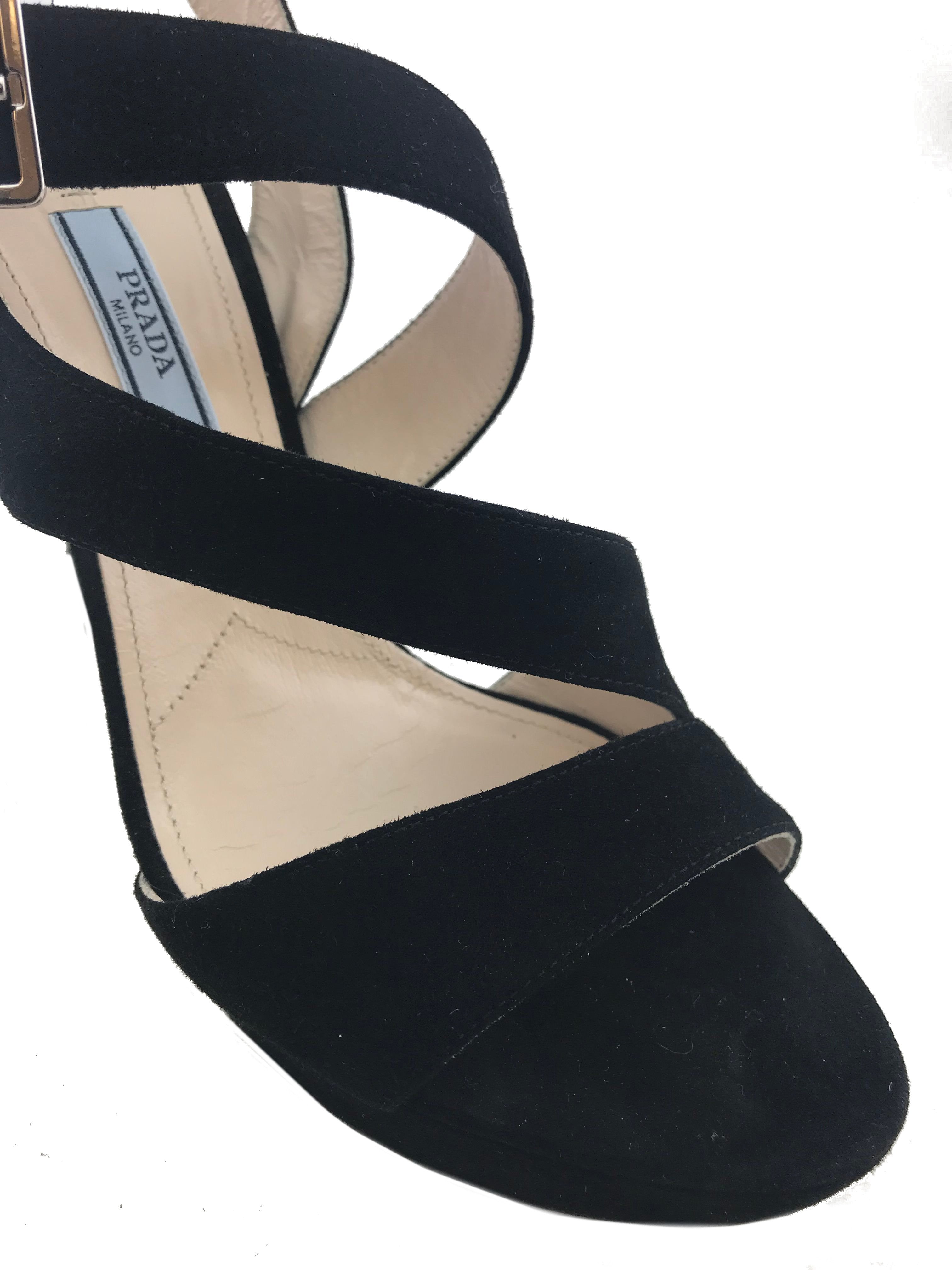 Prada Suede Platform Sandals | Size 7.5