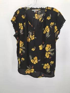 Pre-Owned Daniel Rainn Black Floral Button Down Shirt - Size XL