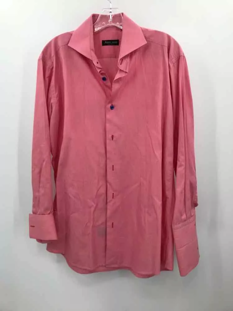 Pre-Owned franco uomo Red Medium Men's Button Down Shirt