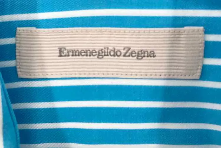 Pre-Owned Men's Ermenegildo Zegna Blue Small Button Down Shirt