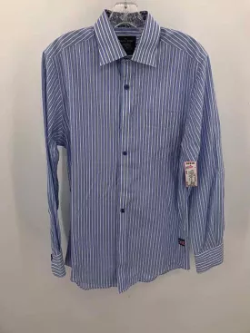 Pre-Owned Savile Row Blue Stripe Men's Button Down - Size Small