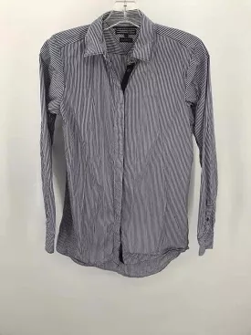 Pre-Owned Tommy Hilfiger Blue Striped Button Down Shirt in Size 2