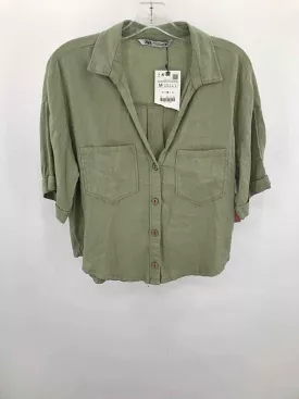 Pre-Owned Zara Green Button Down Size Medium