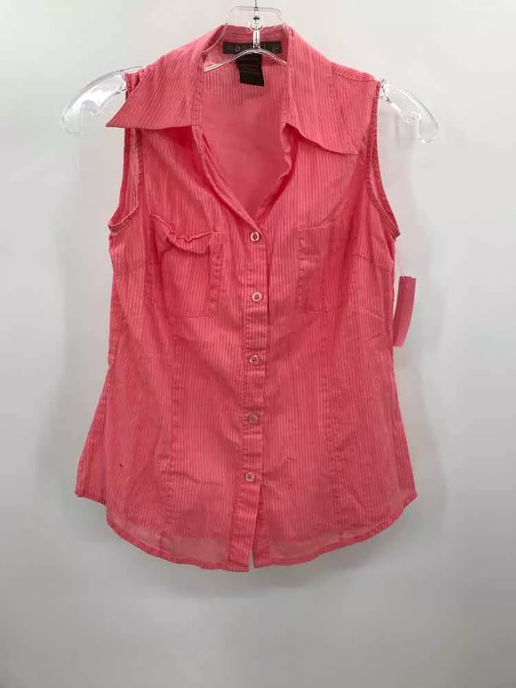 Preowned Barami Pink XS Button Down Tank Top - Buy Now