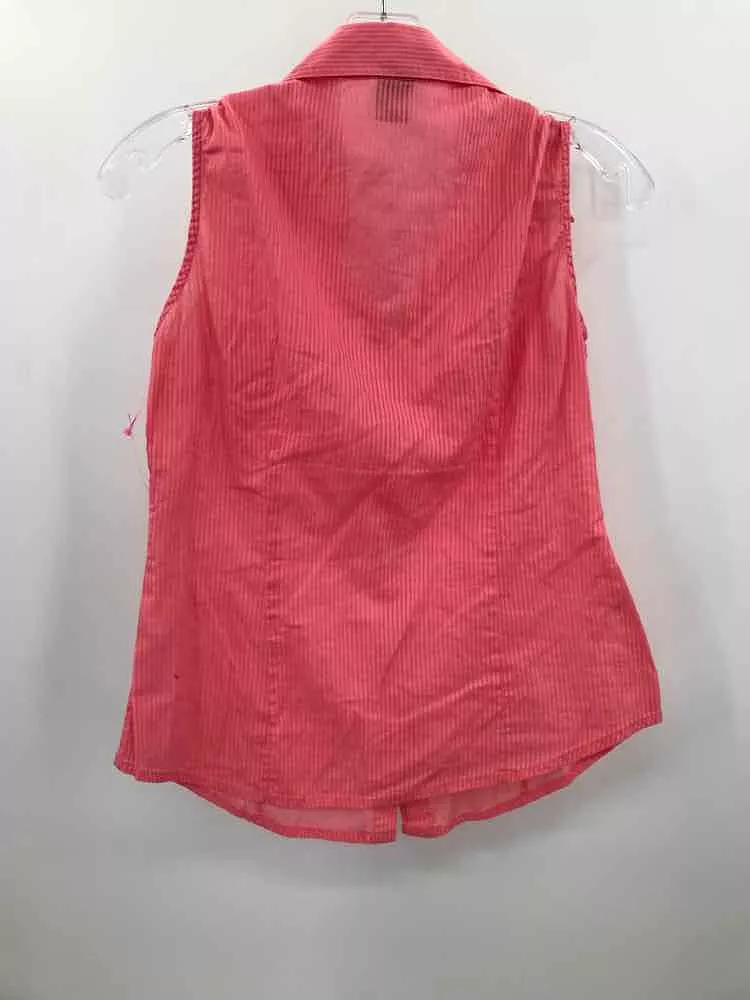 Preowned Barami Pink XS Button Down Tank Top - Buy Now