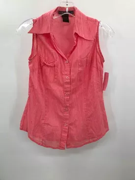 Preowned Barami Pink XS Button Down Tank Top - Buy Now