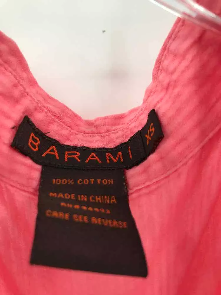 Preowned Barami Pink XS Button Down Tank Top - Buy Now