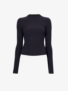 Proenza Schouler Alyssa Sweater - Charcoal, Midweight Viscose Rib - Google SEO Result