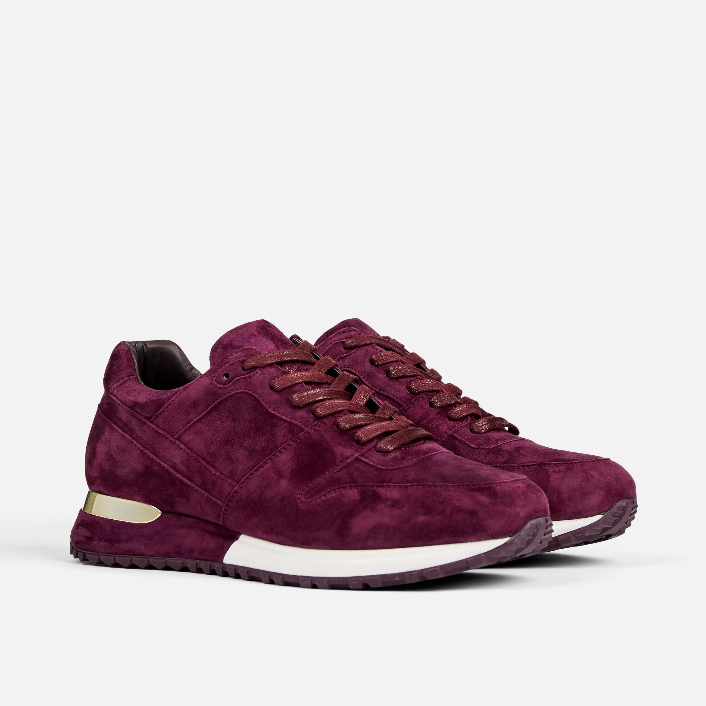 Purple Leather Trainers