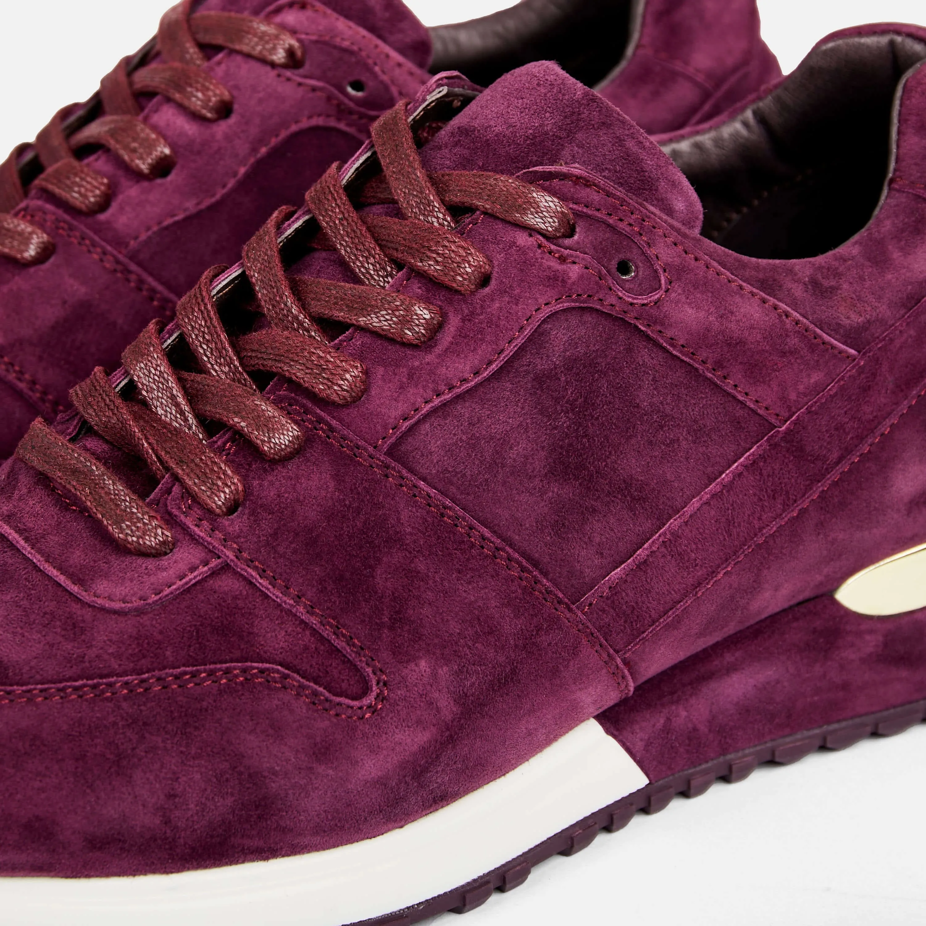 Purple Leather Trainers