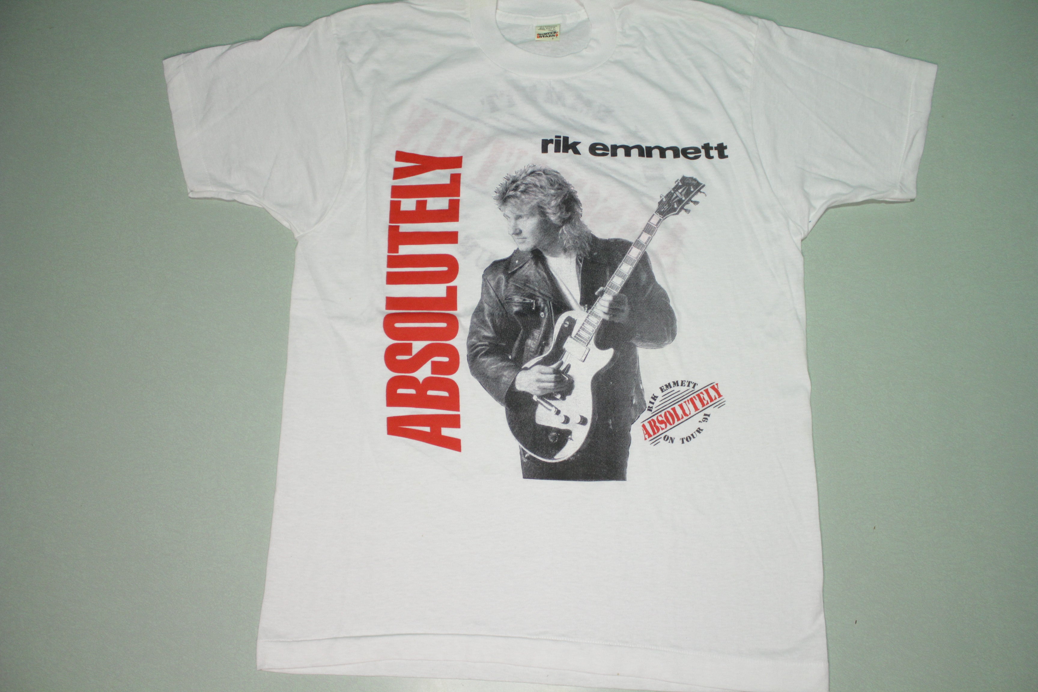 Rik Emmett vintage 1991 90's tour Triumph concert t-shirt for sale.