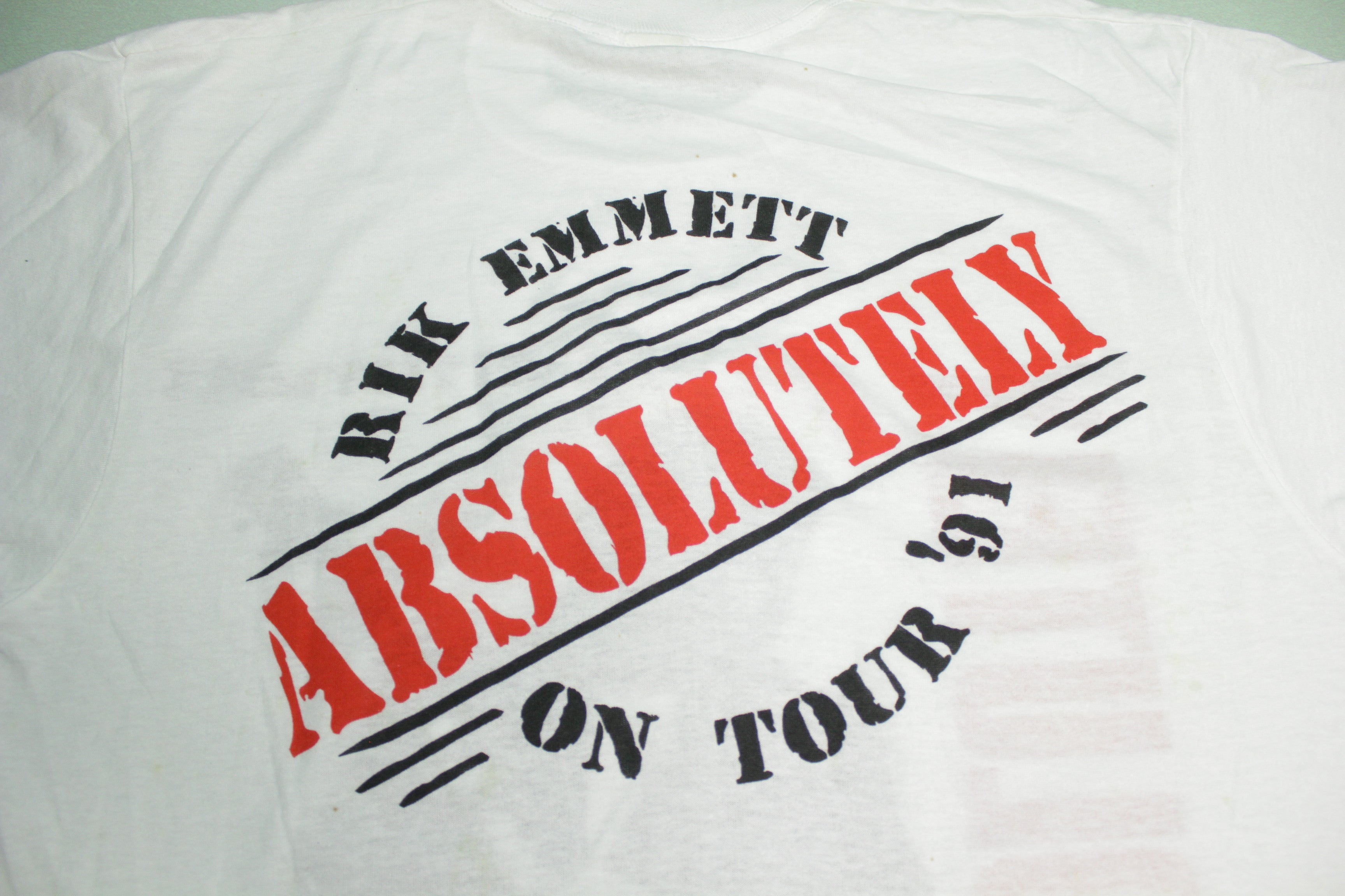 Rik Emmett vintage 1991 90's tour Triumph concert t-shirt for sale.