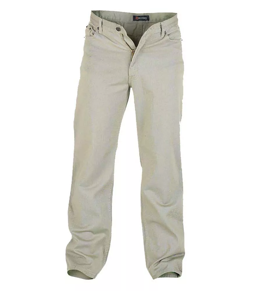 Rockford Mens Comfort Fit Jeans COMFORT STONE