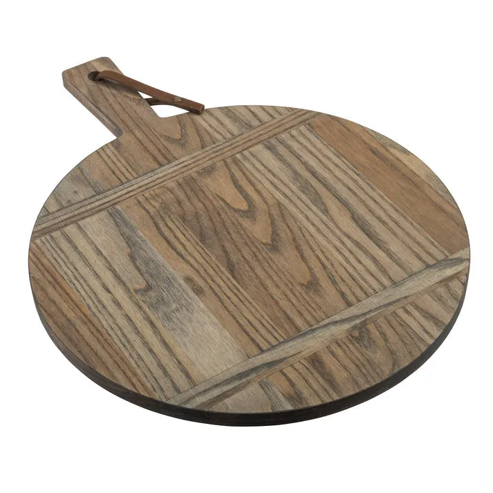 Round wooden serving board