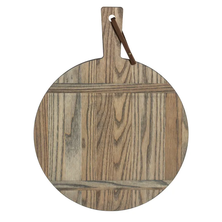 Round wooden serving board