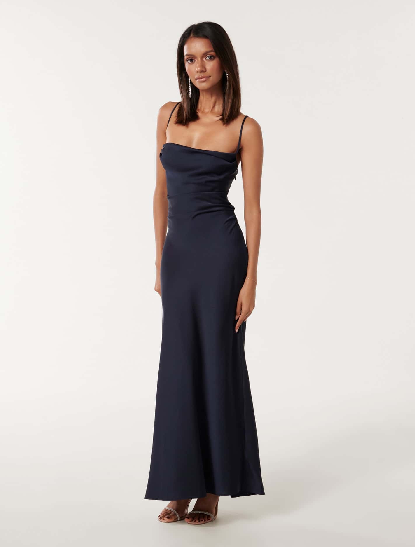 Ruby Tie Back Maxi Dress, Petite Satin