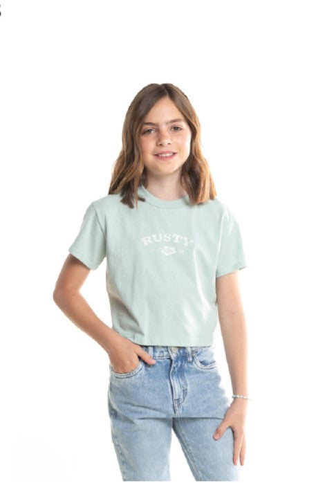 Rusty Thriving Classic Tee Girls Pastel Jade