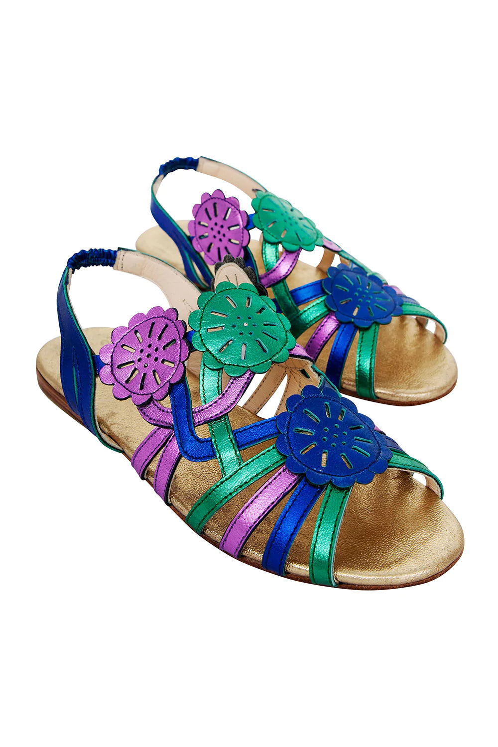 Scallop Sandal Metallic Multi