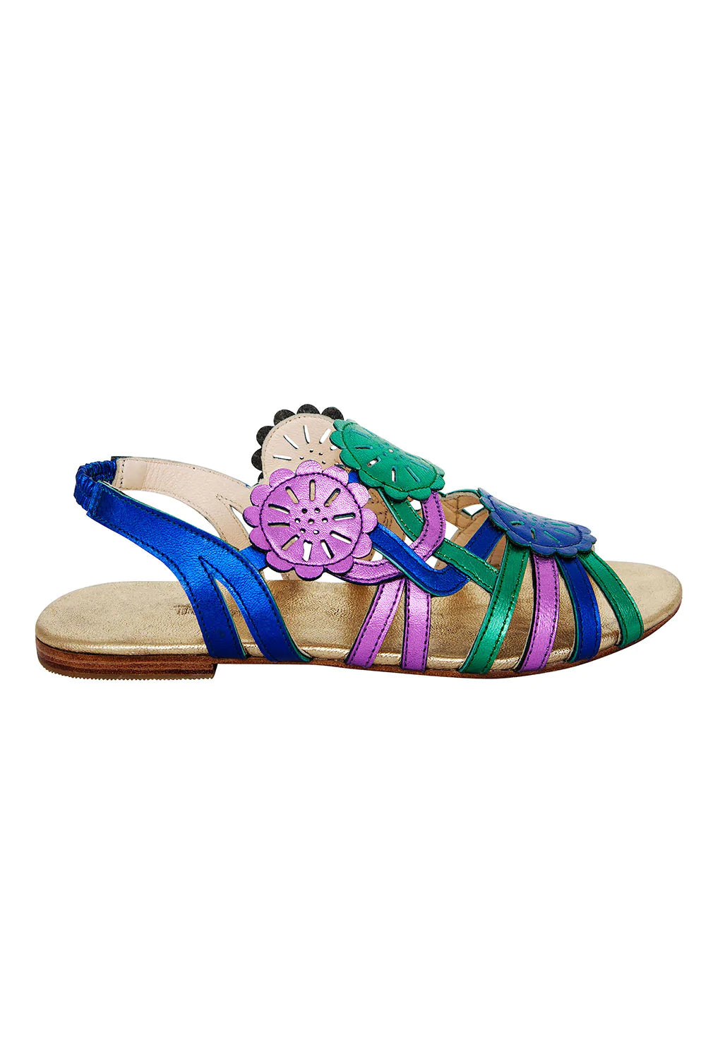 Scallop Sandal Metallic Multi