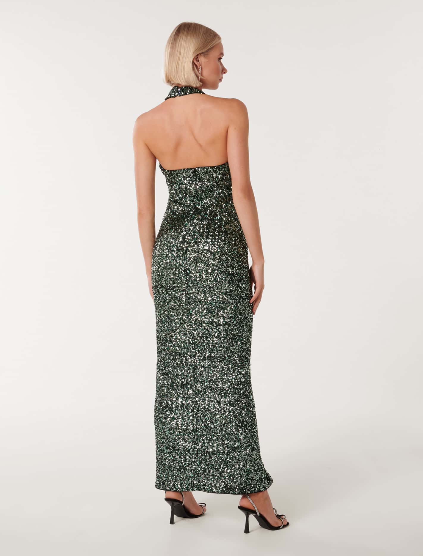 Sequin Halter Neck Dress - Brooke: A stunning dress for any occasion.