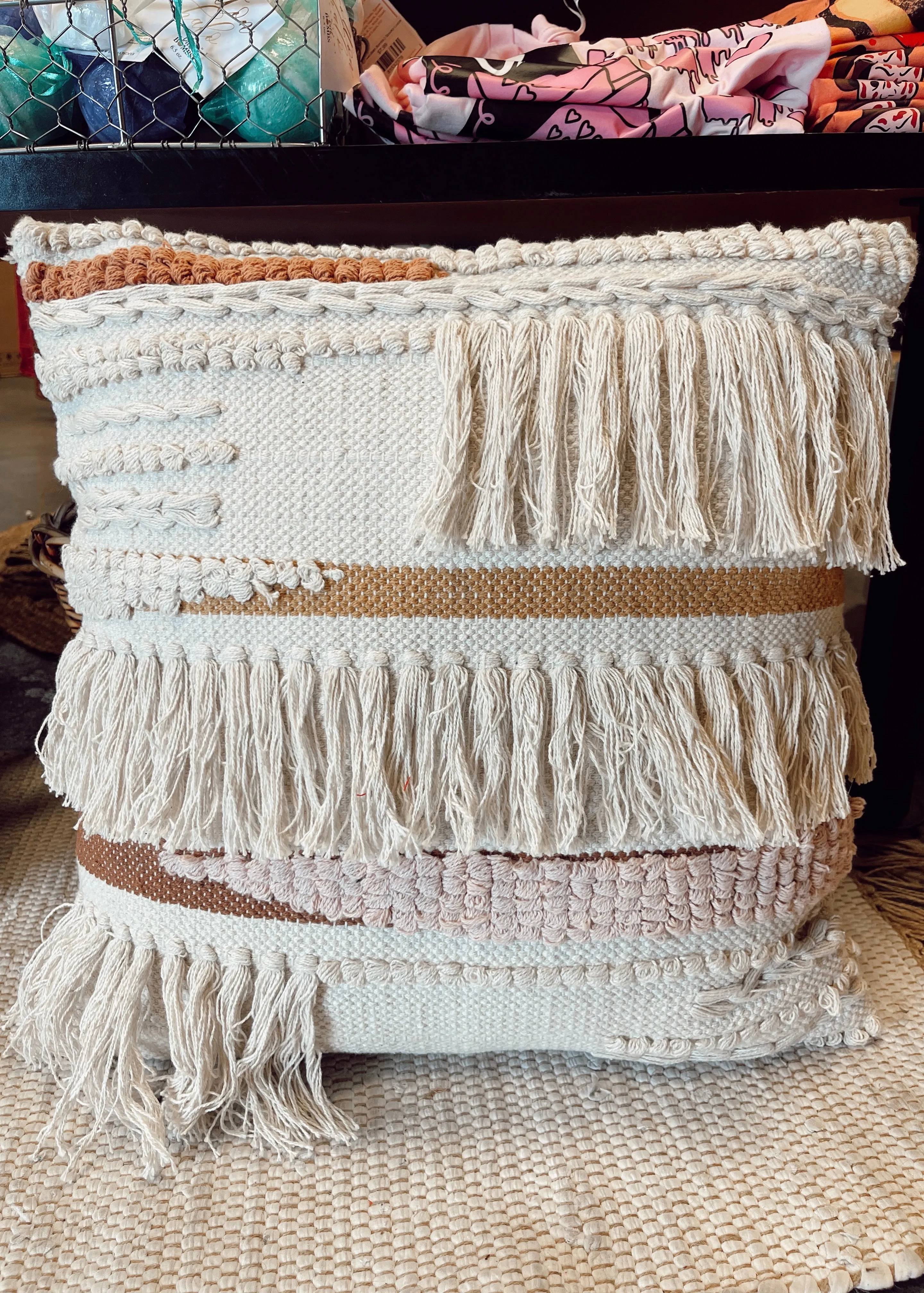 Shiraleah Macrame Pillow - Buy Online Now. Fast Shipping Available.