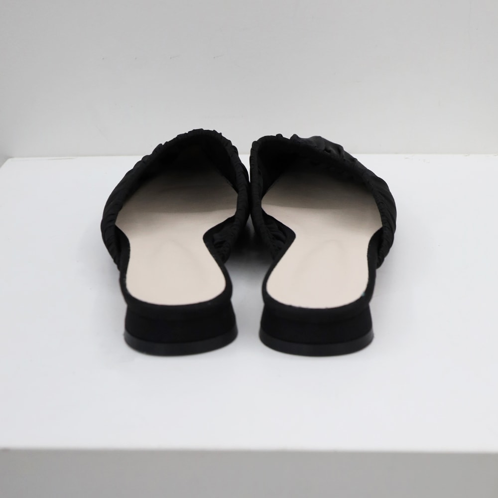 Shirred Stiletto Mule Slides CY23