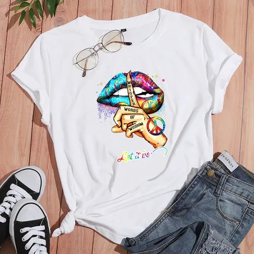 short sleeve printed casual t-shirts