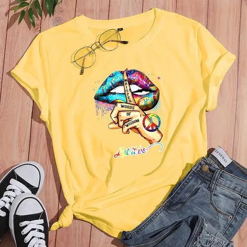 short sleeve printed casual t-shirts