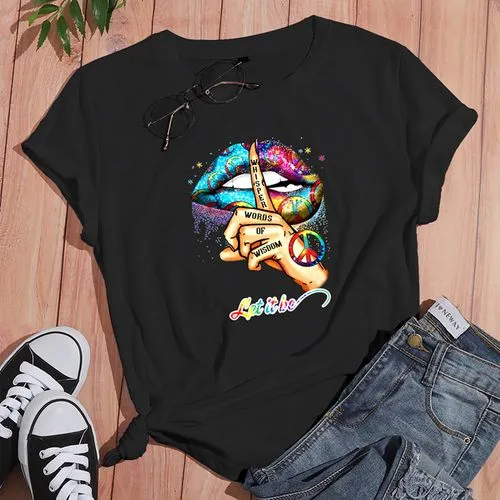 short sleeve printed casual t-shirts