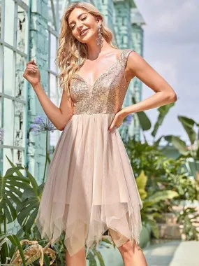 Short Tulle Grad Dress - Size Large - Style 23430