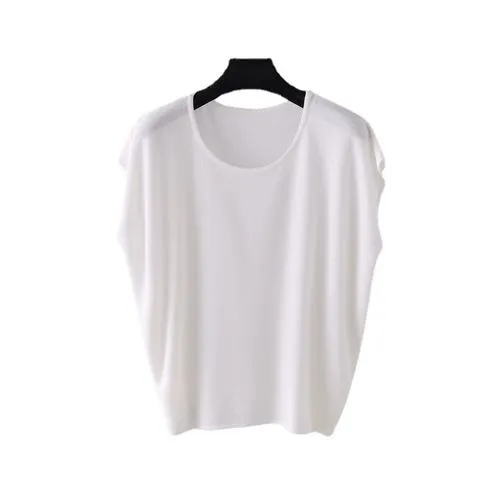 Sleeveless women's T-shirts - Elegant solid color