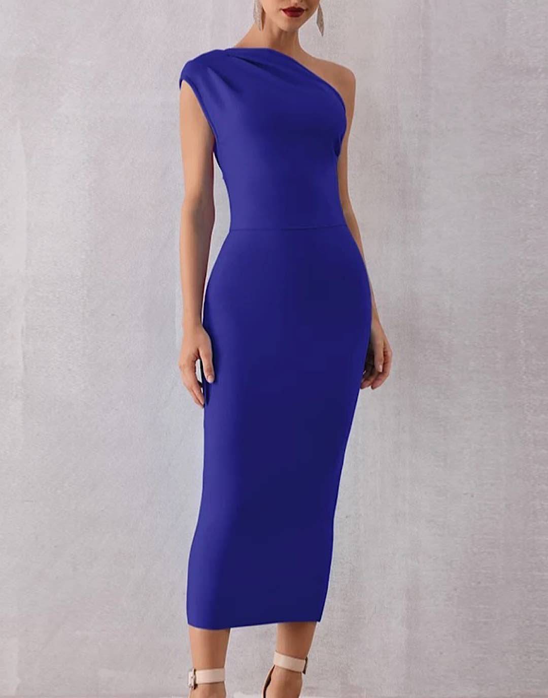 Slim Bandage Dress with One Shoulder - Results: 812,000,000