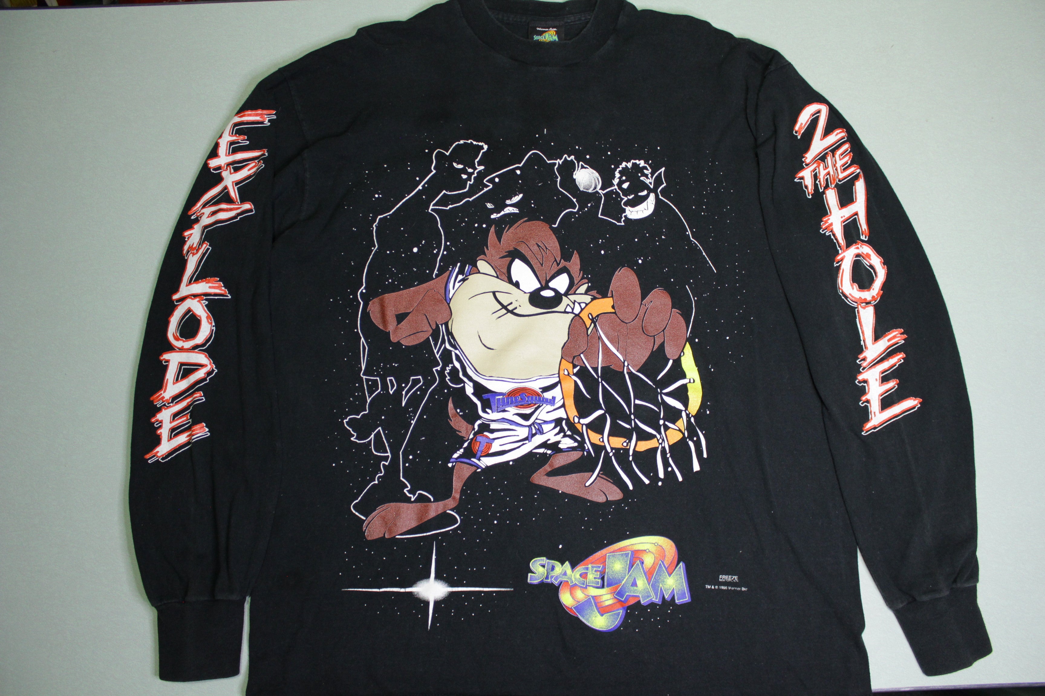 Space Jam 1996 Tune Squad Taz Looney Tunes Vintage 90s T-Shirt