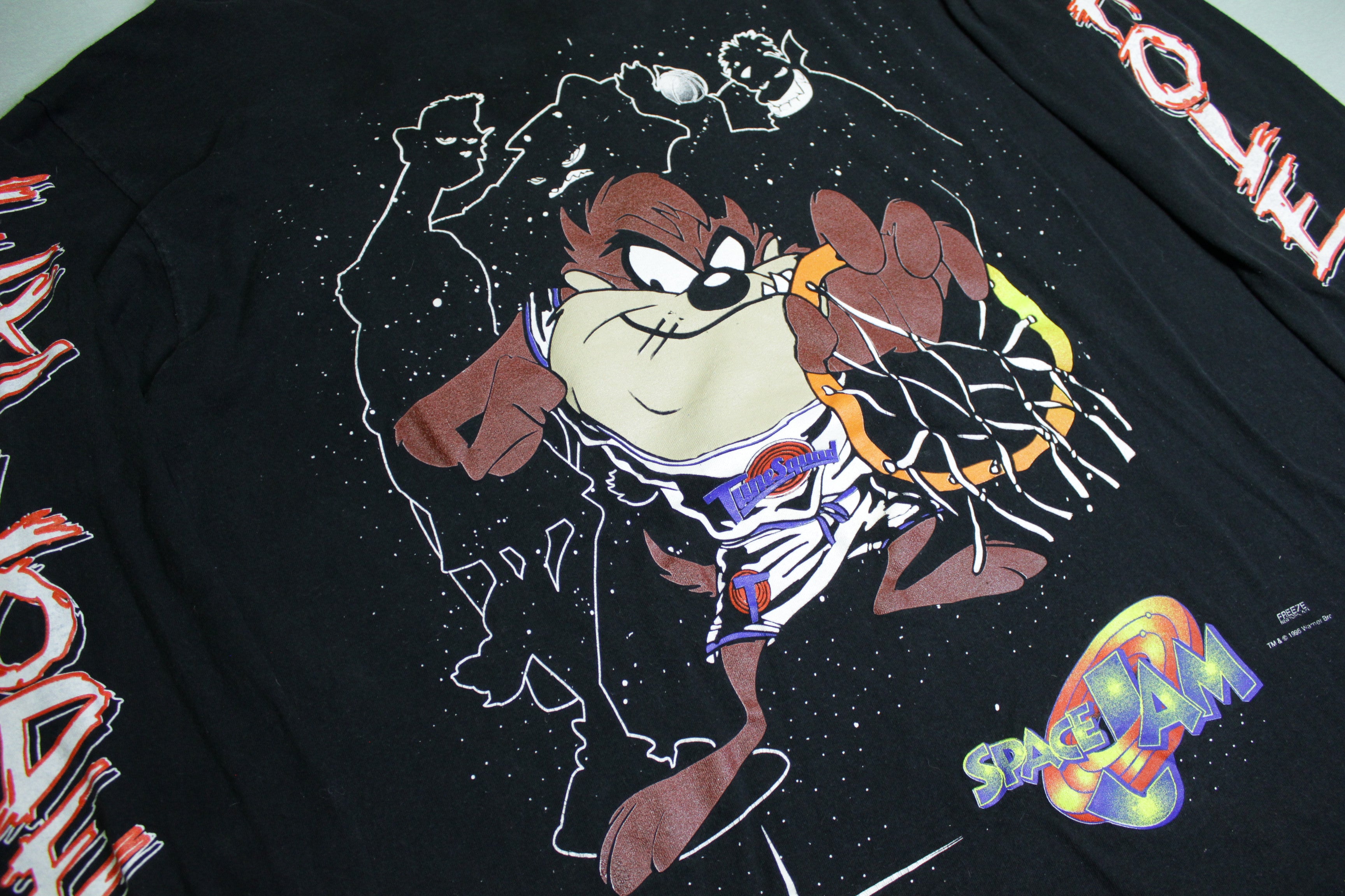 Space Jam 1996 Tune Squad Taz Looney Tunes Vintage 90s T-Shirt