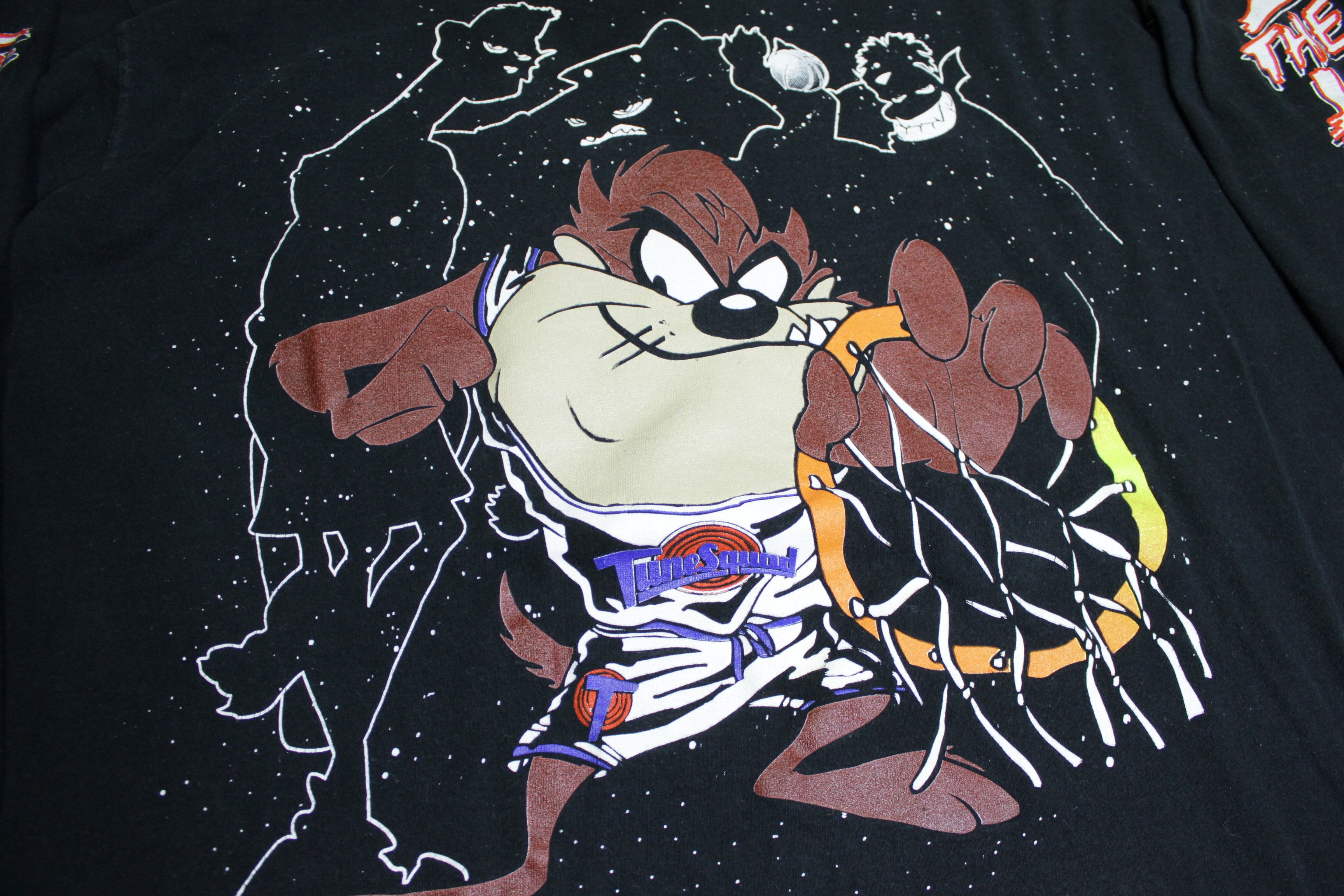 Space Jam 1996 Tune Squad Taz Looney Tunes Vintage 90s T-Shirt