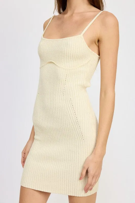 Bodycon Dress with Spaghetti Straps