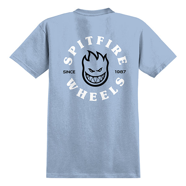 Spitfire Bighead Classic Tee - Light Blue/Black/White