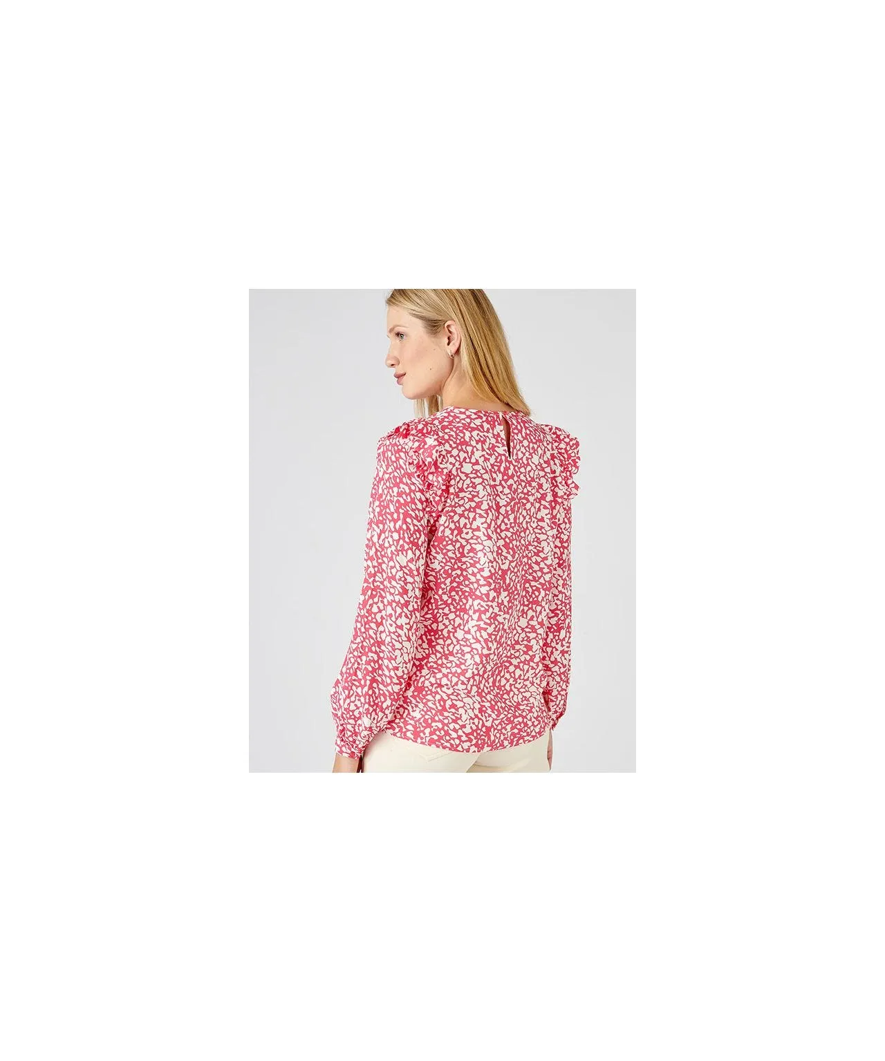 Strawberry Print Blouse for Women