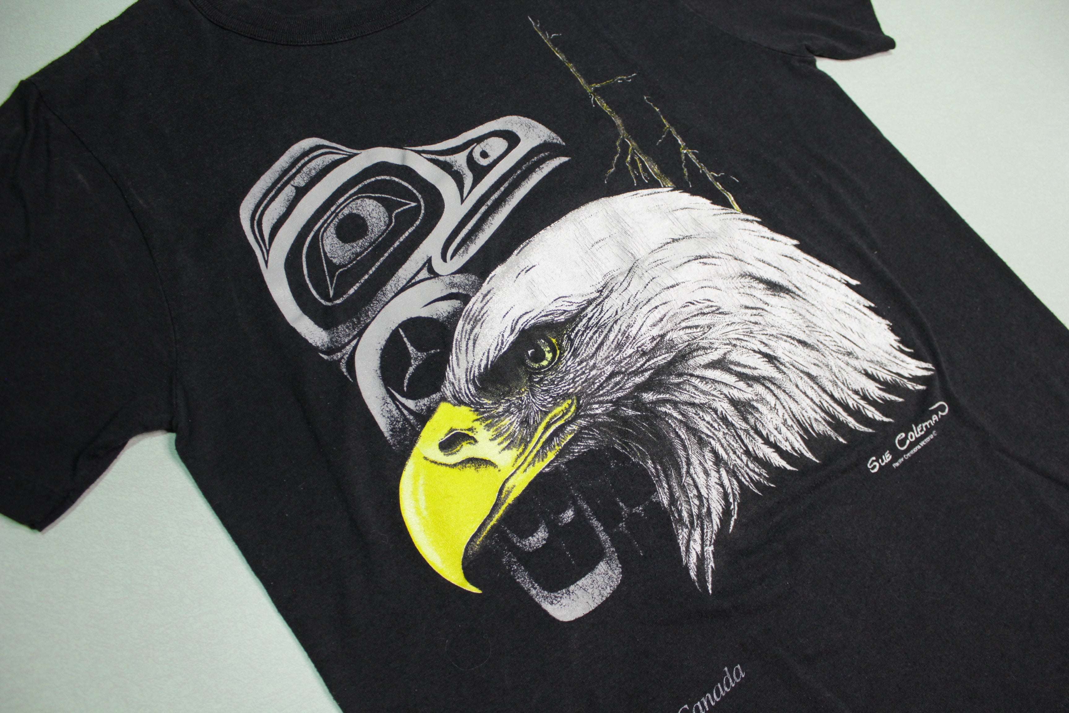 Sue Coleman Bald Eagle T-Shirt - Tribal Artist Victoria BC Canada